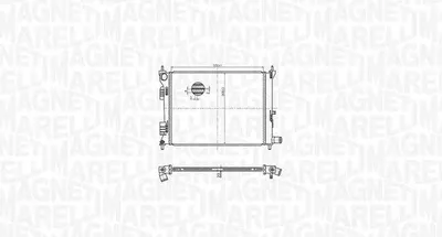 Produktbild von MAGNETI MARELLI 350213179500 Kühler Wasserkühler Motorkühler für HYUNDAI i20 (PB, PBT) für KIA RIO III (UB)