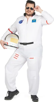 Produktbild von Plus Size Astronauten-Kostüm für Herren weiß - XXL