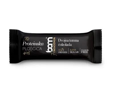 Produktbild von BAM Proteinriegel Doppelt Dunkle Schokolade - Kuvertüre - Schokoladen Drops - 40 g