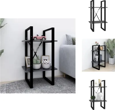 Produktbild von vidaXL Bücherregal 2 Fächer Grau 40x30x70 cm Holzwerkstoff -  Bücherregale & Bücherschränke