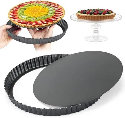 Produktbild von Runde Backform 22cm Edelstahl Antihaft Beschichtung
