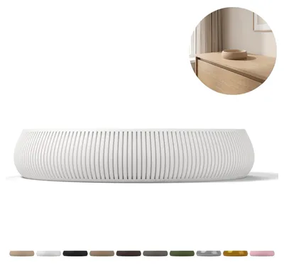 Immagine prodotto di Svuotatasche Japandi Ø 17,6 cm, altezza 3,5 cm, PLA, per chiavi e gioielli – Bianco
