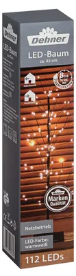 Produktbild von Dehner LED Baum, 112 LEDs, warmweiß, Höhe 45 cm, Leistung 3.36 W, Schutzklasse II/Schutzart IP44