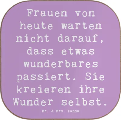 Produktbild von Mr. & Mrs. Panda Untersetzer Tasse Spruch Hoffnung schaffen - Lavendeltraum - Geschenk, Zuversicht, Stärke, eigener Weg, Tassenuntersetzer, Gefühl, Stimmung, Inspiration