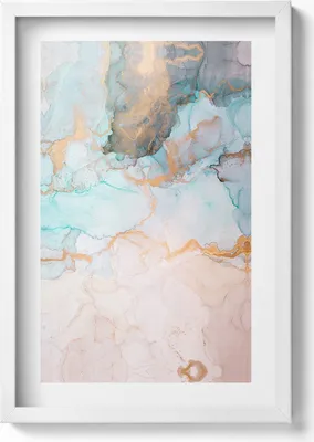 Produktbild von Abstraktes Bild– Wandbild mit Rahmen – Gerahmtes Bild  – Wanddekoration – 40x60 cm – Weiß