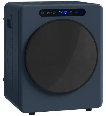 Produktbild von 5kg Ablufttrockner, 1000W Kompakter freistehender Frontlader-Wäschetrockner mit Edelstahltrommel, Timer, Blau