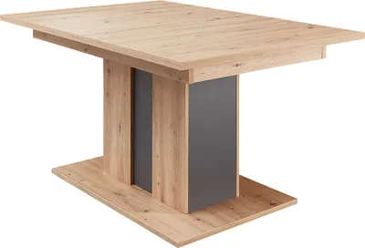 Produktbild von Esstisch ausziehbar 160-210 cm MANRESA-36 in Artisan Eiche Nb. mit Graphit, B/H/T: ca. 160/75/90 cm