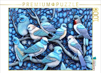 Produktbild von CALVENDO Puzzle Winterversammlung | 1000 Teile Lege-Größe 64x48cm Foto-Puzzle für glückliche Stunden