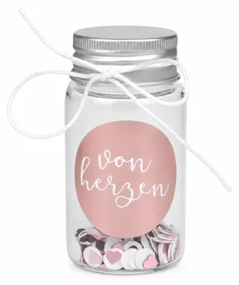 Produktbild von Giving Geschenkglas Von Herzen 3,5 x 6,5 cm, KI-generiertes Bild