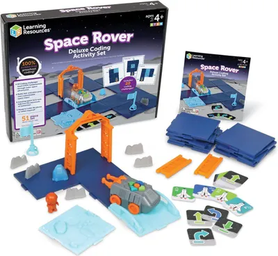 Produktbild von Learning Resources Space Rover Deluxe Coding Activity Set, Fahrzeug- & Schienen-Set, 4 Jahr(e), AAA, Mehrfarbig