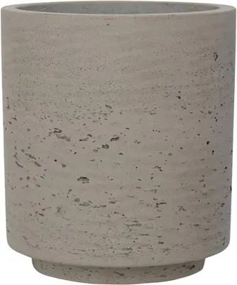 Zdjęcie produktu dla Doniczka 18 cm, 16.5 cm wysoka, beżowo-szara, lekka, do wnętrz i na zewnątrz