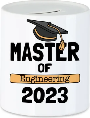 Produktbild von Master of Engineering 2023 Spardose Studium Absolvent Abschluss Geschenk Masterabschluss Uni