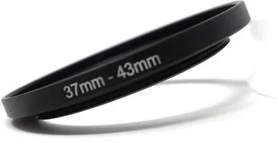 Produktbild von SYSTEM-S Objektiv Adapter 37 mm Gewinde zu 43 mm Step Up Ring in Schwarz für Filter