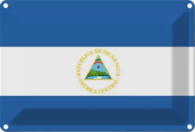 Produktbild von vianmo Blechschild 20x30 cm Nicaraguas Nicaragua Flagge Fahne Wappen