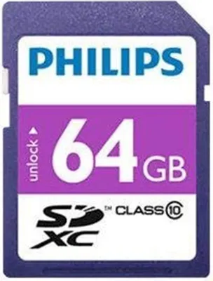 Immagine prodotto di Philips FM64SD55B - Scheda di memoria flash - 64 GB - Classe 10 - SDXC