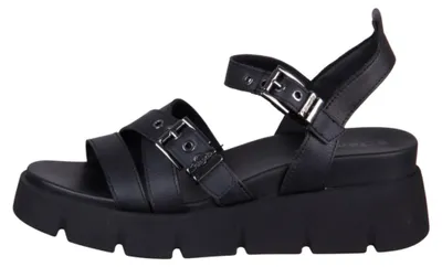 Produktbild von Tamaris Damen Sandalen mit Keilabsatz und Schnallenverschluss Schwarz