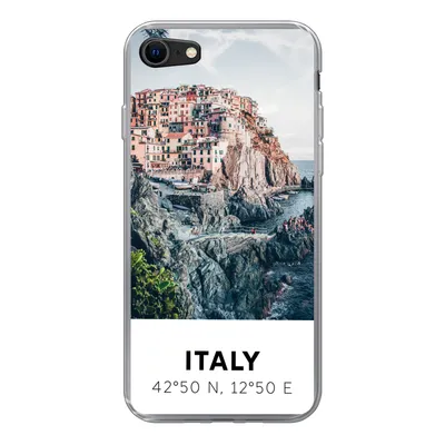 Produktbild von MuchoWow® Handyhülle Schutzhülle Hülle für iPhone 8 Cinque Terre - Italien - Amalfi - Meer Silikon Softcase Handy Hülle - Schutzhaube