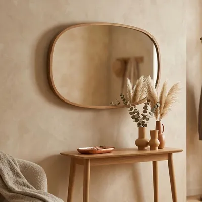 Immagine prodotto di Forenza - Specchio, 55x38h cm Marrone Noce, Forma Ovale