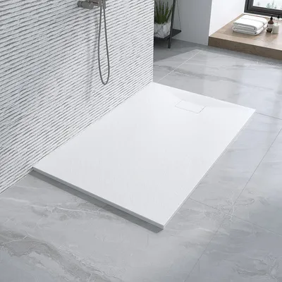 Produktbild von AQUALAVOS Duschwanne 140x90cm SMC Rechteckig weiß flach Antirutsch