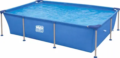 Produktbild von Happy People Stahlrahmenpool 258x179x66cm rechteckig Gartenpool Framepool 77517 + Abdeckplane