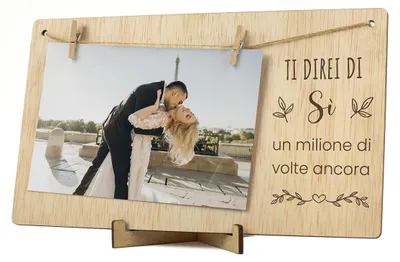 Productafbeelding van Fotolijsten met houten clips - Collagefotolijsten voor wandmontage - Decoratie voor bruiloften - Hout