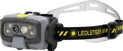 Produktbild von Ledlenser HF8R Work Stirnlampe schwarz-gelb, bis 1600 Lumen, 210 m Leuchtweite, 198g, 90 Std Laufzeit, IP68, mit Akku