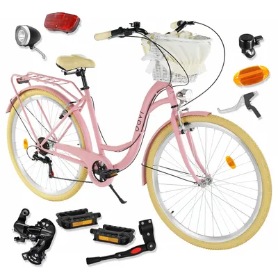 Produktbild von Damenfahrrad Davi Emma 28", 7 Gänge, 160-185 cm, Rosa/Creme