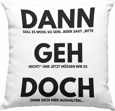 Produktbild von Trendation - Jobwechsel Deko-Kissen mit Füllung 40x40 Geschenk Kollegin Kollege Lustig Abschiedsgeschenk Sprüche Dann Geh Doch Abschied Neuer Job (Grau)