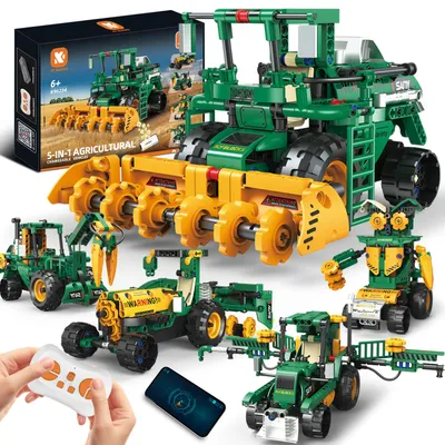Produktbild von RC-Auto Technik Roboter Kinder, 5 in 1 bausatz mit App & ferngesteuert RC