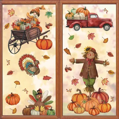 Image de Solidchoice - Décorations pour fenêtres d'automne