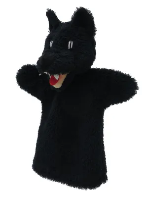 Produktbild von Handpuppe Wolf  28 cm Schwarz, 20332C