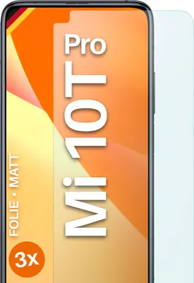 Produktbild von moex® 3x Schutzfolie kompatibel mit Xiaomi Mi 10T Pro - Displayschutzfolie Anti Reflex Folie, Matt