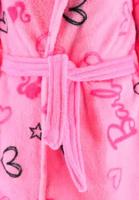 Produktbild von Barbie Kinder Mädchen Bademantel Morgenmantel mit Kapuze    , Farbe:Rosa, Größe:104
