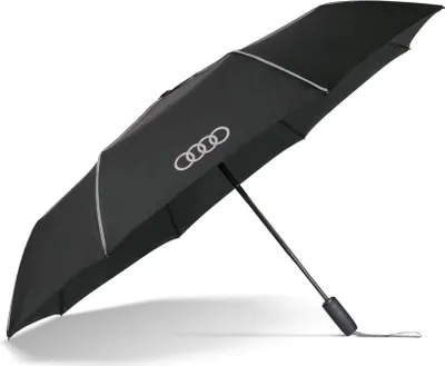 Produktbild von Original Audi Taschenschirm, Regenschirm Automatikschirm schwarz/silber