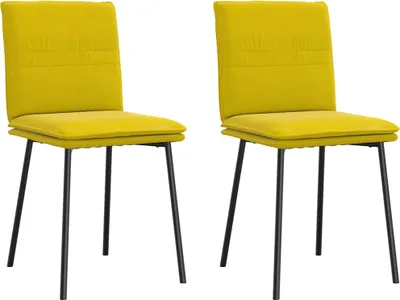 Produktbild von Esszimmerstühle 2 Stk. Gelb Samt