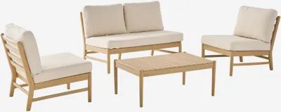 Produktbild von sweeek - Gartenmöbelset aus Akazienholz für 4 Personen - Natur