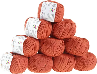 Produktbild von Strickgarn Baumwolle Pearl 50g #447 braun
