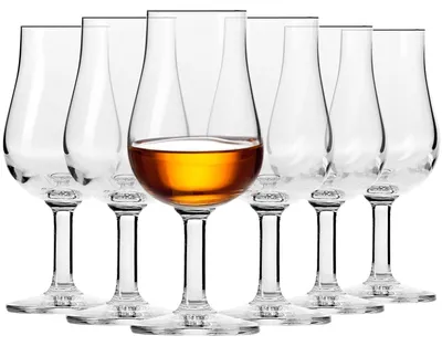 Whisky-Probegläser Set, 6 Stück, 110 ml, Kristallglas, Pure