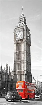 Produktbild von Wallario selbstklebendes Poster - London Red Bus, Größe: 50 x 125 cm