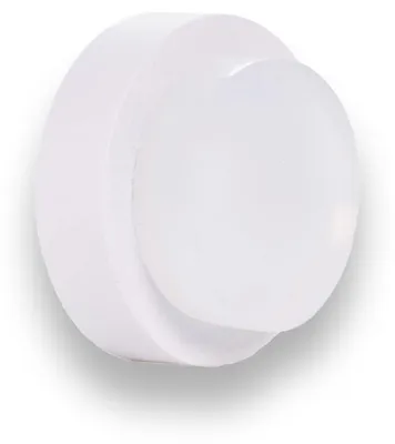 Image de Butée de porte autocollante pour fixation murale | Ø 24 x 14 mm | Acier inoxydable laqué blanc – caoutchouc blanc | Vis et chevilles incluses | I-205/24-TPMBL