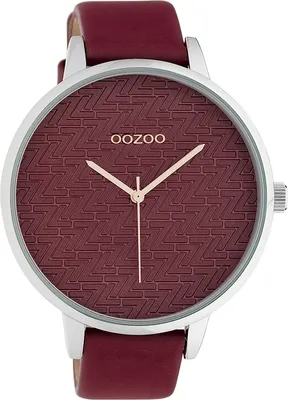 Produktbild von Oozoo Damen Lederarmband Uhr Timepieces weinrot Analog Quarzuhr UOC10408