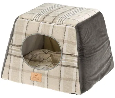 Productafbeelding van Ferplast kattenbed, kattenhol, kattenmand EDINBURGH, kattenhuis. Zachte velours