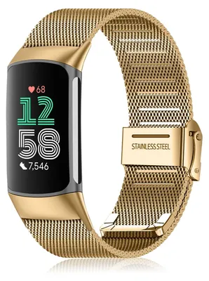 Imagen del producto de Solidchoice: Pulsera de acero inoxidable para Fitbit Charge 6 y 5