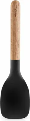 Produktbild von Eva Solo Nordic kitchen Servierlöffel, Vorlegelöffel, Gemüselöffel, Eichenholz/Silikon, Schwarz, Groß, 530459