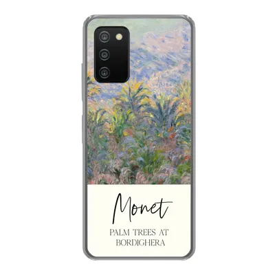 Produktbild von MuchoWow® Handyhülle Schutzhülle Hülle für Samsung Galaxy A03s Monet - Kunst - Palmen in Bordighera Silikon Softcase Handy Hülle - Schutz
