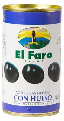 Zdjęcie produktu dla El Faro czarne oliwki bez pestki Idealne jako dodatek do dań lub sałatek 150g