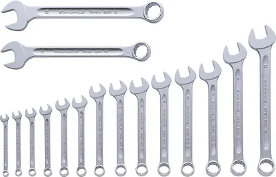 Produktbild von STAHLWILLE Ringmaulschlüssel-Satz OPEN BOX 13/16 7-24 16 St.