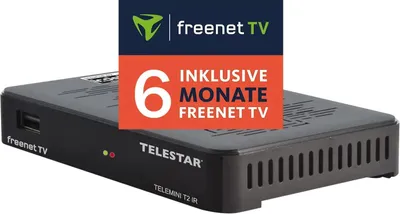 Immagine prodotto di Ricevitore digitale Telestar Telemini T2 IR, compatibile con DVB-T2 HD e DVB-T, inclusa abbonamento di 6 mesi a freenet TV, e compatibile con DVB-C (ricevitore per cavo)