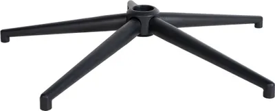 Produktbild von Quadratisches Fußkreuz schwarz – Drehkreuz – universell passend für Stühle | Farbe: Schwarz | Größe: 70 cm