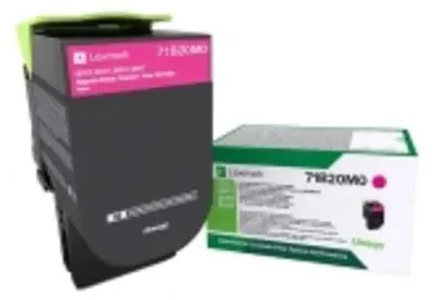 Obrázok produktu pre Lexmark 71B20M0, 2300 strany, Purpurová, 1 kusov